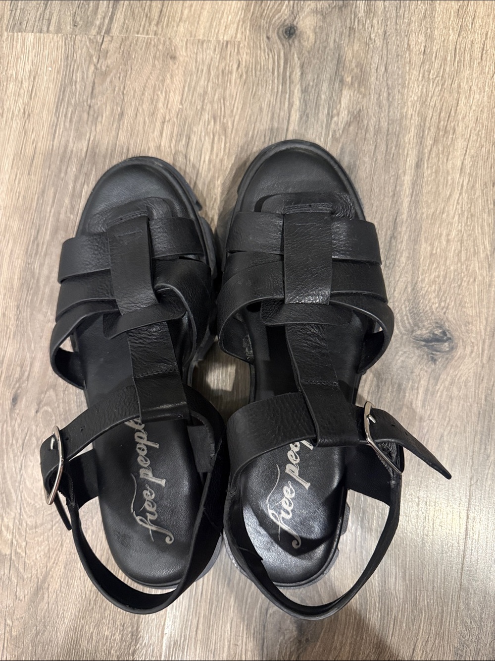 Black Women’s Woven Strap Sandals - Free People Style